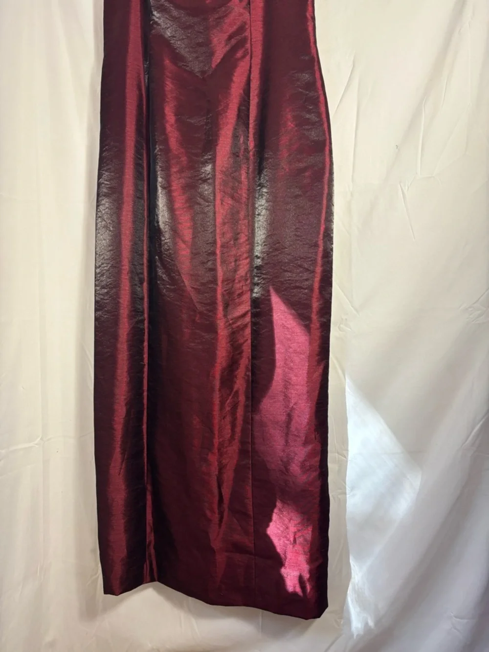 Y2K Wine Red Witchy Vampy Whimsigoth Full Length Formal Prom Dress Size XL - Picture 5 of 16